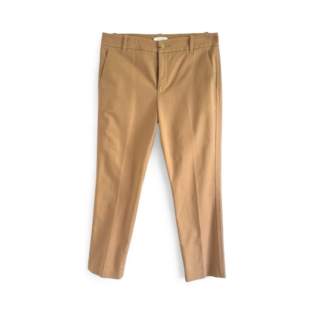 VINCE ALMOND COLOR CROPPED CIGARETTE TROUSER PANTS SZ 10 - Picture 6 of 6